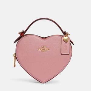 Coach Heart Crossbody In Colorblock Shoulder Bag Pink-New!! Best Seller!!!